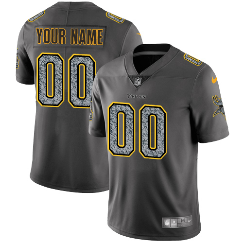 Best Limited Gray Static Nike NFL Men Jersey Customized Minnesota Vikings Vapor Untouchable